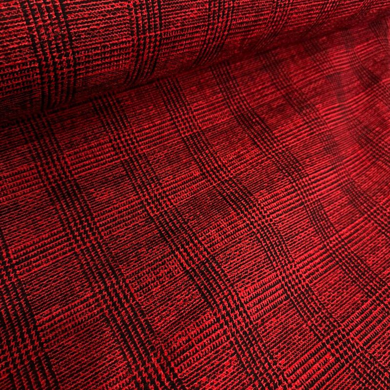 TWEED CHANELL RED BLACK - Conexão Tecidos