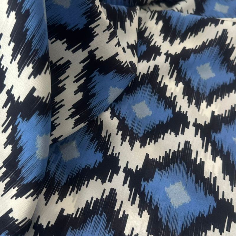 TECIDO CREPE DE CHINE IKAT